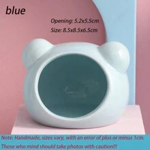 1pc Mini Ceramic Pet Sleeping Nest, Hamster House Cave For Cooling In Summer, Suitable For Baby Hamsters, Roborovskii Hamsters (Product Size: Approx. 8.5x8.5x6.5cm, Entrance Diameter: Approx. 5.2cm) - Multicolor - View 24