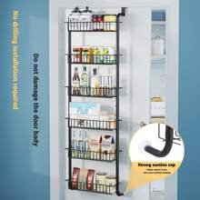 Über der Tür Speisekammer Veranstalter, 6-stufige Speisekammer Tür Hängende Organisation Und Aufbewahrung, Heavy-Duty Metall Hängegestell Kann Organizer Für Küchengewürz