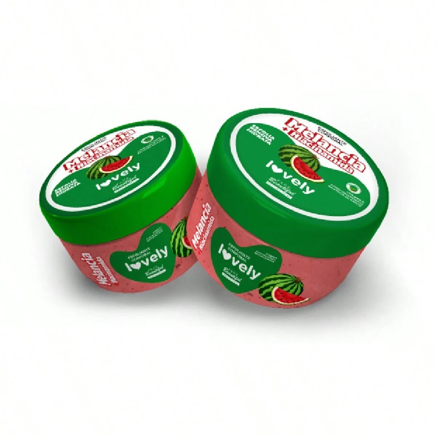 Lovely Fruit Scented Body Scrub Face Beautiful Moisturizing Cream 280g - Rosado Sandía - Ver 1