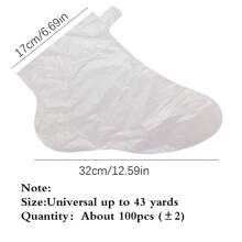 100/200pcs/Pack Disposable Transparent Foot Mask Sleeve - Clear - View 8