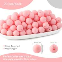 30 peças/20 peças 12mm/15mm Contas de Silicone, Usadas para Fabricação de Chaveiros, Contas Solta de Silicone para Fabricação de Pulseiras e Colares, e Contas de Silicone Circular para Canetas