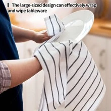 1 Set Of 4pcs Mixed Rectangular Kitchen Towels, 19.69 X 27.56 Inch/50 X 70cm, Large Size, Woven, Absorbent, Breathable, Hanging Design, Suitable For Kitchen, Dining Room, Living Room, Hotel