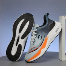 Unisex Running Shoes, Lace Up Soft And Cushioned Sports Shoes, Outdoor Exercise Running Shoes - 藍色 - 查看 9