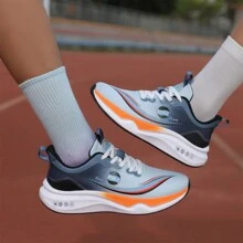 Unisex Running Shoes, Lace Up Soft And Cushioned Sports Shoes, Outdoor Exercise Running Shoes - 藍色 - 查看 3
