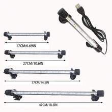 1 個魚缸潛水式 LED 燈水族燈，7-19 英吋魚缸燈，魚缸水草燈，白色與藍色魚缸裝飾燈，小型魚缸燈，大型水族燈，低電壓 USB 雙排水族增亮燈 - 彩色 - 查看 9