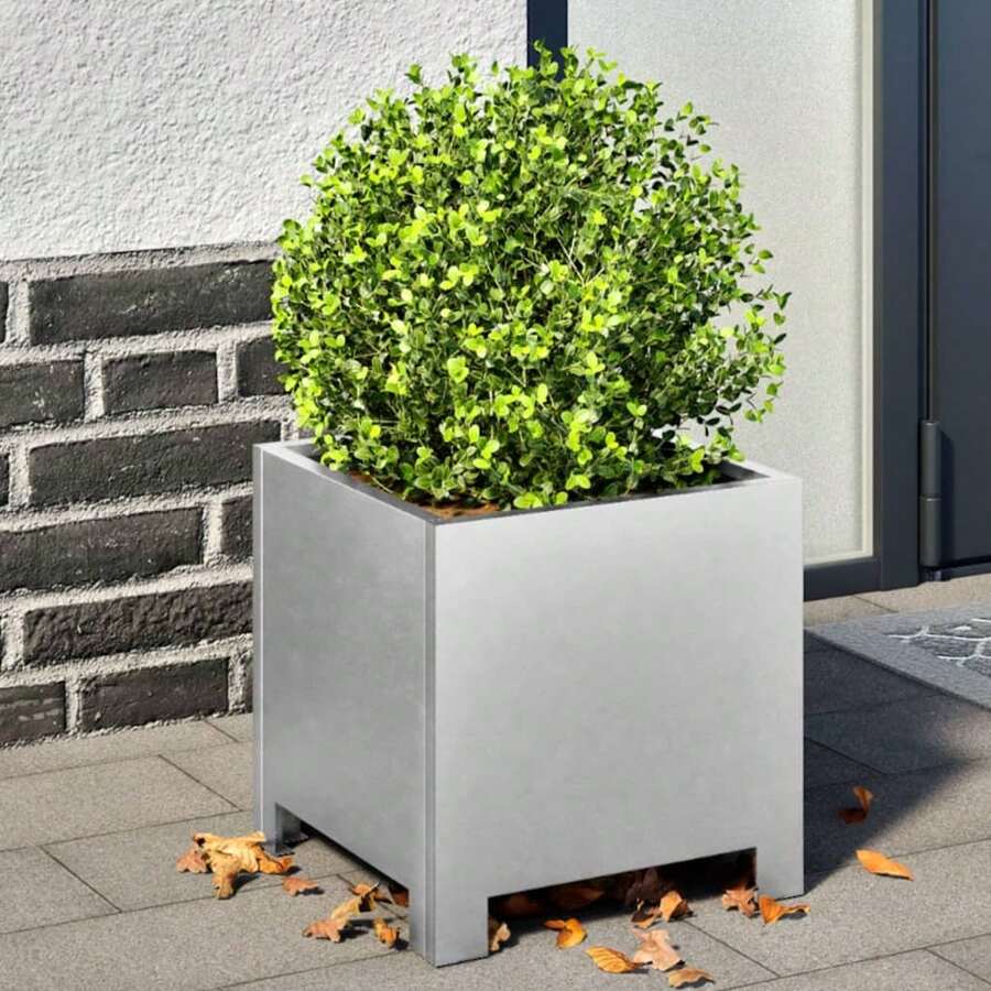 VidaXL Plant Pots 2 Pcs. 30x30x30 Cm Galvanized Steel