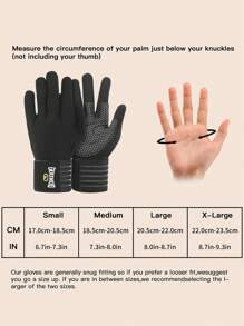 GOUNOD 1Pair Full Finger Workout Gloves Sports Gym Fitness Training Gloves For Weightlifting. - Black - View 9