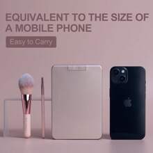 14pcs Makeup Brush & Mirror & USB Charging Cable Set, With Lights, Short Handle And Portable,Brush Set,Makeup Brush Kit,Make Up Brush Set,Make Up Set Complete,Makeup Brush Set,Complete Makeup Kit,Brush Kit,Brushes Makeup Set,Makeup Gift Set,Set