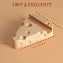 Wooden Phone Stand With Bottle Opener, Magnetic Fridge Magnet, Decorative Wooden Desktop Phone Holder, Slouchy Phone Stand - Wood Color - View 2