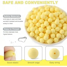 30 peças/20 peças 12mm/15mm Contas de Silicone, Usadas para Fabricação de Chaveiros, Contas Solta de Silicone para Fabricação de Pulseiras e Colares, e Contas de Silicone Circular para Canetas