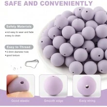 30 peças/20 peças 12mm/15mm Contas de Silicone, Usadas para Fabricação de Chaveiros, Contas Solta de Silicone para Fabricação de Pulseiras e Colares, e Contas de Silicone Circular para Canetas