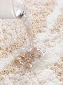 DAJIANG 1pc Geometric Simple Fluffy Bathroom Mat Rug, Quick Absorbent Bath Rug, Ultra Soft Microfiber Bathroom Runner, Anti-Slip TPR Backing, Machine Washable, For Living Room, Vanity, Bathtub, Shower, Sink, Laundry, Khaki, Plush & Thick Entryway Decor Bathroom Kitchen Decor - 彩色 - 查看 3