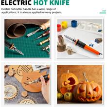Electric Hot Knife Cutter Kit, Includes Multi-Purpose Hot Knife Plastic Cutter (With 16 Blades, 4 Holders, Metal Base), Hot Knife Foam Cutter For Flexible Thin Plastic Foam Templates - Orange - View 5