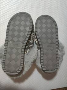 pinpochyaw Zapatillas de mujer con forro térmico de deslizar, zapatillas de casa cálidas y cómodas para el invierno