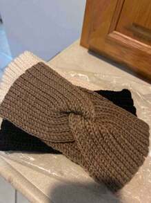 1PC Cold Resistant Headband, Hair Accessory Headscarf, Women's Wide Headband, Knitted Autumn And Winter Casual Knitted Headband - 1pc - View 9