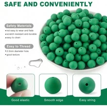 30 peças/20 peças 12mm/15mm Contas de Silicone, Usadas para Fabricação de Chaveiros, Contas Solta de Silicone para Fabricação de Pulseiras e Colares, e Contas de Silicone Circular para Canetas