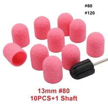 Easy Nail 10 Pcs Purple Nail Sanding Caps With Bit Nail Drill Bits For Foot File Callus Remover, Manicure Pedicure Nail Polisher #80 #120 #180 - Multicolor - View 7