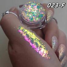 0.5g/件全息闪光指甲亮粉，时尚美甲 DIY 装饰，适合初学者和美甲沙龙 - 彩色 - 查看 21