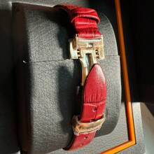 MIDO 华熙系列石英机芯月相女士腕表瑞士腕表 31 毫米不锈钢表壳 - 紅色 - 查看 5