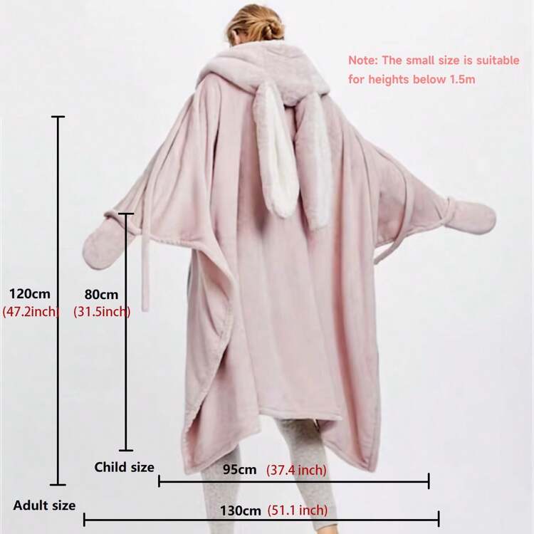 1 件纯色耐磨加绒厚毯子，现代简约涤纶法兰绒蓬松厚实柔软舒适适合冬季客厅沙发 - 粉色 - 查看 8