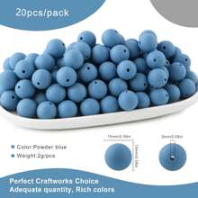 30 peças/20 peças 12mm/15mm Contas de Silicone, Usadas para Fabricação de Chaveiros, Contas Solta de Silicone para Fabricação de Pulseiras e Colares, e Contas de Silicone Circular para Canetas