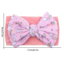 Heart Print Chiffon Bow Baby Headband, Suitable For 0-3 Years Old, Valentine's Day Love Design - Multicolor - View 10
