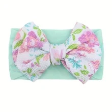 Heart Print Chiffon Bow Baby Headband, Suitable For 0-3 Years Old, Valentine's Day Love Design - Multicolor - View 5