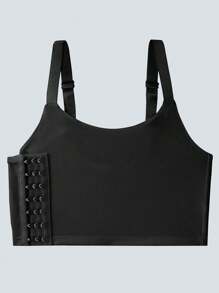 1pc Women Elastic Compression Sports Bra, Minimizing Bust, Seamless Shaping Vest Camisole