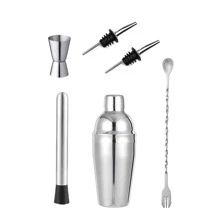 圣诞节和父亲节礼物准备好了！波士顿鸡尾酒调酒器套装 - 不锈钢调酒师套装 (2*6件套 / 11件套 / 6件套) | 家庭酒吧和调酒师必备的酒吧工具，也是调制鸡尾酒的完美礼物 - 銀色 - 查看 14