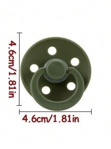 1 Peça Chupeta de Cor Macaron para Uso Acalmante e de Desmame, Tamanho P (0-6 Meses) / G (6-36 Meses), Silicone Super Macio, para Recém-Nascidos - Verde Militar - Visão 2