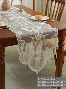 1 قطعة من طاولة الجري المطرزة 100% بوليستر، مقاومة للبقع والحرارة، مناسبة للمطبخ وطاولة الطعام والخزانة والمكتب والخزانة والغرفة المعيشية والنوم، ديكور المنزل والمناسبات والأعراس والحفلات، متوفرة بأحجام متعددة - متعدد الألوان - مشاهدة 3