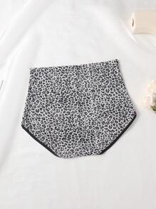 Damen Leoparden-Muster Unterhose mit mittlerer Taille, bequem und atmungsaktiv mit Stretch - Verschiedenfarbig - Übersicht 5