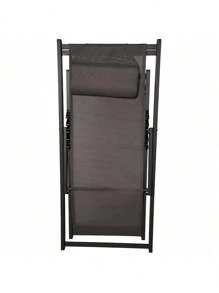 LUCKYERMORE Set Of 2 Folding Lounge Chairs Outdoor Adjustable Beach Chairs With Headrest Reclining Chairs Waterproof Pool