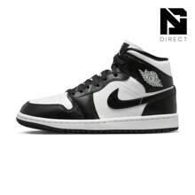 Jordan 1 Mid Panda (Women's) – Men's /Women's Lifestyle Sneakers – Shose For Man/Woman-Vintage-Spring Summer-Inspired Running Shoes, Shock-Absorbing Comfort, Gym To Streetwear-Black To School – DV0991 101 - WHITE/BLACK/WHITE - View 1