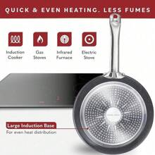 Home Hero Pots And Pans Set Non Stick - Induction Compatible Kitchen Cookware Sets + Bakeware Sets - Non Stick, PFOA Free, Oven Safe Pot And Pan Set Nonstick (23 Pcs - Granite) - 23 Pcs - Granite - View 4