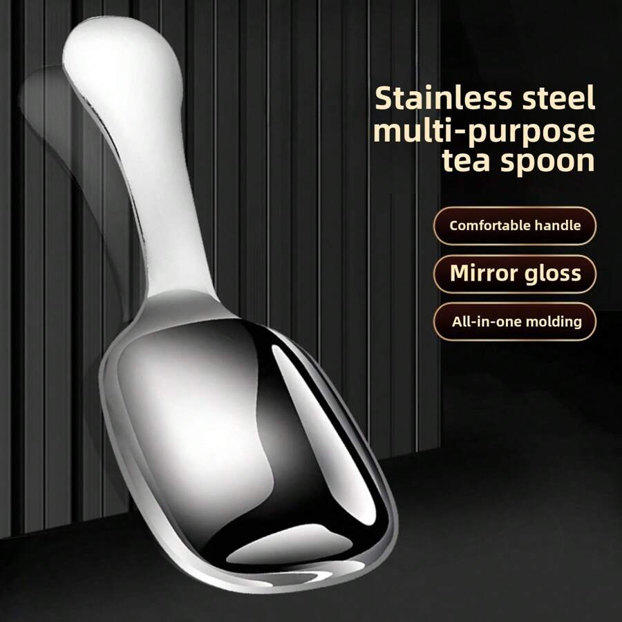 1pc Stainless Steel Sturdy High-Quality Short-Handled Tea Spoon/Coffee Dessert Spoon Back To School