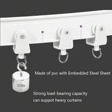 1 Set Of Flexible PVC Curtain Tracks, Shower Curtain Tracks, And Curtain Decoration Tracks That Are Easy To Install. Multiple Forms Of Shower Curtain Tracks, Curtain/Shower Curtain Track Accessories, And Shower Curtain Rods Are Available Home Bathroom Decor Fall Decor Bathroom Accessories Back To School