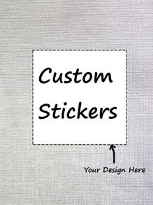 60-960pcs Custom Square Stickers, Labels, Waterproof Stickers, Logos, Packaging Stickers For Halloween, Thanksgiving, 3cm, 4cm, 5cm, 6cm - Multicolor - View 4