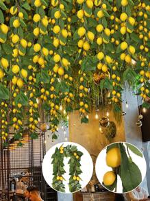 Artificial Lemon Rattan With Green Leaves, 180cm, 70.86inch, Restaurant Decoration, Valentine's Day Gift, New Year Decoration, Spring/Summer Decorative Ornaments, PE, Home Decorations, Gardening Decorations, Home Decorations, Wedding Decorations, School Dormitory Office Decorations, Outdoor Party Event Holiday Birthday Party Decorations, Doorway Hotel Restaurant Living Room Bedroom Banquet Kitchen Decorations, Valentine Day, Gift - Multicolor - View 10