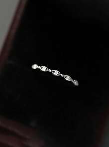 BALMORA 1枚复古优雅S925纯银镂空花朵图案金戒指，女士周年纪念珠宝礼物 - 銀色 - 查看 5