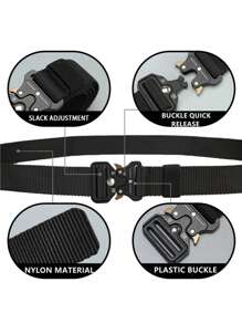 3/2/1pc New Men's Casual Nylon Belt Tactical Quick Release Buckle Outdoor Training Pants Belt Workwear Belt Summer, School