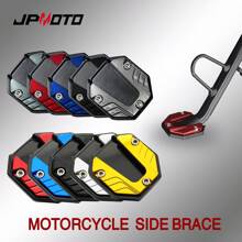 1 Peça Base de Descanso Lateral de Motocicleta de Liga de Alumínio JPMOTO, Acessório Antiderrapante que Se Adapta a Vários Modelos de Motocicleta