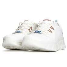 Skechers Women's Cushioned Low-Top Running Sneakers, Training Fitness Workout Shoes 117382-OFWT - Milky - View 2