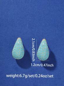 1 Paar elegante, luxuriöse goldene Ohrringe mit Wassertropfen-Design und glänzenden synthetischen kubischen Zirkonias, geeignet für den täglichen Gebrauch, Dates, Pendeln, perfektes Geburtstagsgeschenk für die Freundin