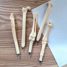 5 支混合创意圆珠笔，新奇骨头形文具用品，学生奖品，逼真的骨头设计圆珠笔，带蓝色墨水 - 藍色 - 查看 7