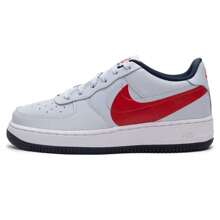Nike Zapatillas Air Force 1 para niños mayores, zapatos deportivos casuales para jóvenes - Rojo universitario/Platino dorado/Obsidiana - Ver 1