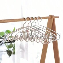 10pcs Wavy Clothes Hangers, [Random Color], Bedroom Accessory, Laundry Organization, Space-Saving Tank Top & Bra Hangers, Closet Organization, Wardrobe Organization And Storage, Home Organization And Storage Supplies