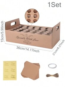 38pcs/Set Confetti Holder, Wedding Confetti Tray, Wedding Party Decoration Supplies, Wedding Decor, Wedding Dried Flower Confetti Gift Wrapping Supplies, Wedding Gifts, Wedding Favor, Wedding Decorations, Wedding Tray - Coffee Brown - View 9