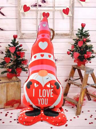 1 件 58 英寸我爱你红色心形铝箔气球，适合情人节周年纪念求婚婚礼派对装饰