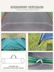 1 pieza Carpa cómoda para 1-3 personas, fácil de montar, plegable, amigable con el almacenamiento, a prueba de lluvia, con protección solar, a prueba de mosquitos, con malla, varios tamaños